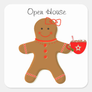 Gingerbread Girl with Cocoa Envelope Seals