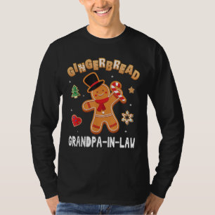 Gingerbread Grandpa In Law Merry Christmas T-Shirt