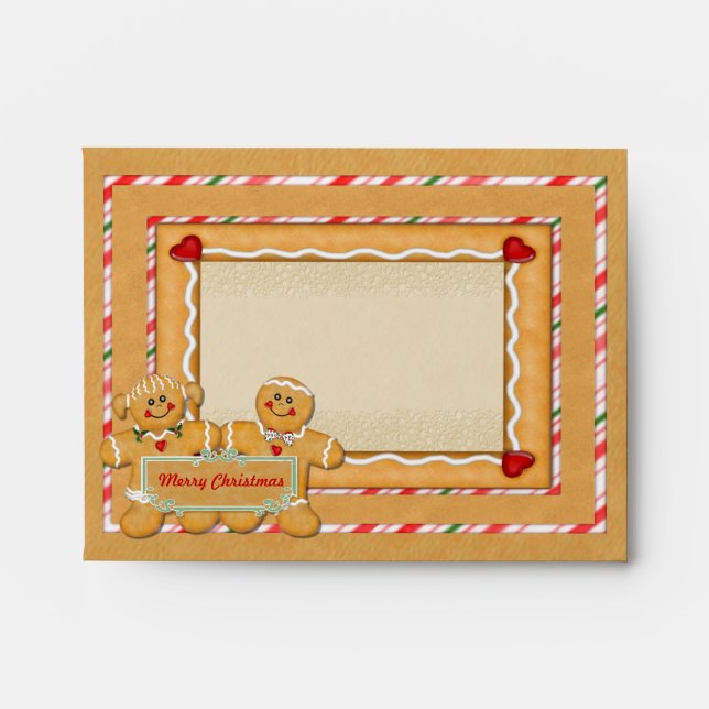 Gingerbread Greetings Envelope (Front)
