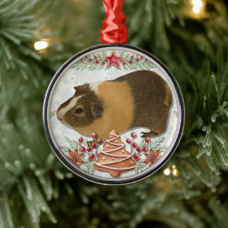 Gingerbread Guinea Pig Metal Tree Decoration