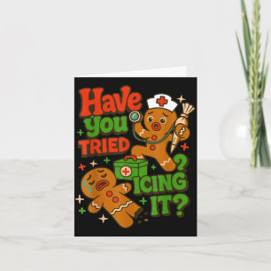 Gingerbread Have You Tried Icing It Funny Christma Card