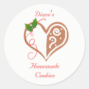 Gingerbread Heart Baking Sticker