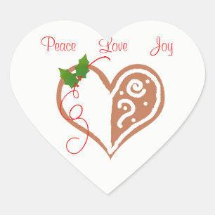 Gingerbread Heart Sticker