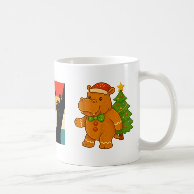 Gingerbread Hip Santa Hat Christmas Tree Hiptamus  Coffee Mug (Right)