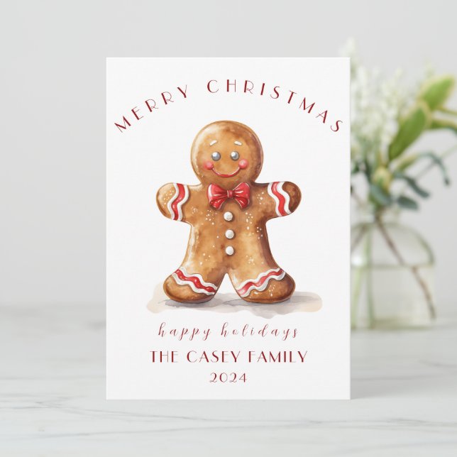 Gingerbread Holiday Card (Standing Front)