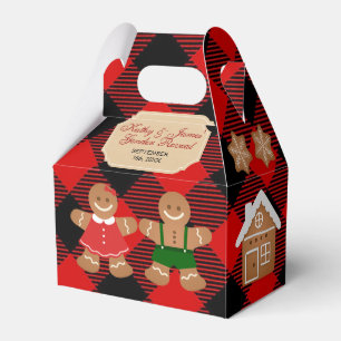 Gingerbread Holiday Gender Reveal Christmas Favor  Favour Box