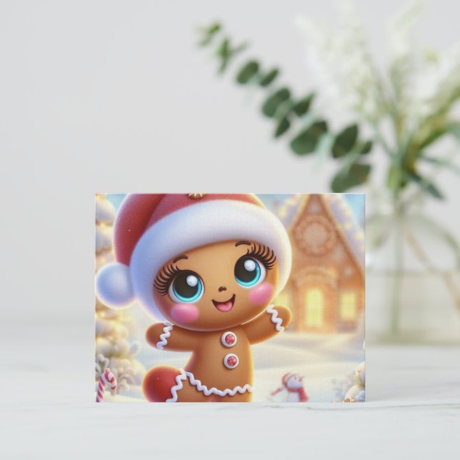 Gingerbread Holiday Joy Invitation (Standing Front)