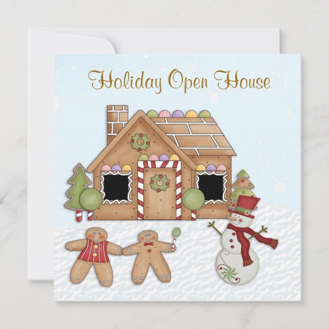 Gingerbread Holiday Party Invitation (Front)