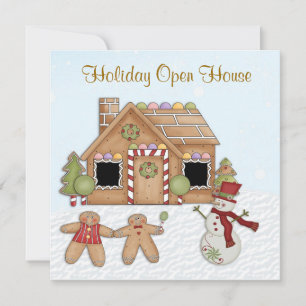 Gingerbread Holiday Party Invitation