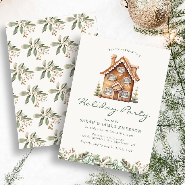Gingerbread Holiday Party Invitation (Gingerbread Holiday Party Invitation
)