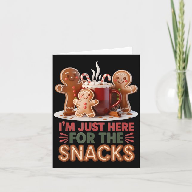 Gingerbread Holiday Snacks Funny Christmas  Card (Front)
