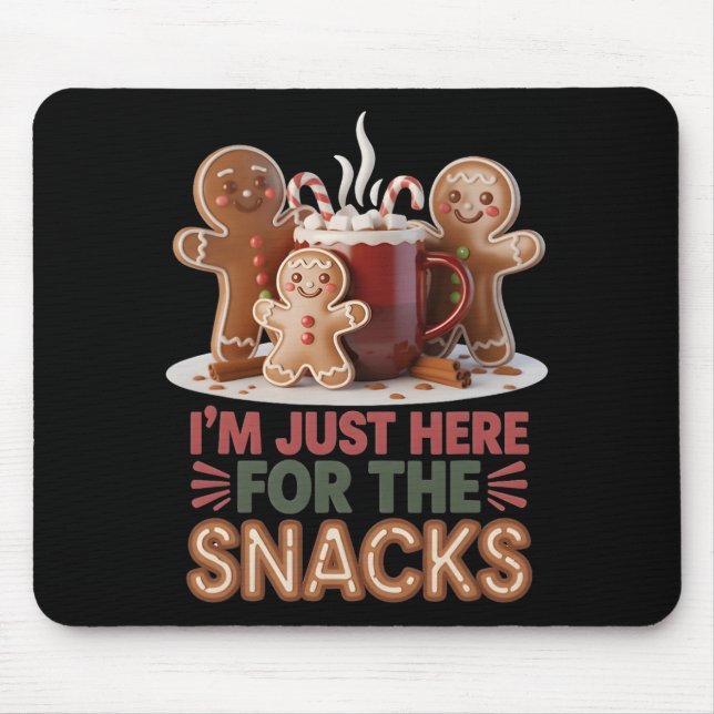 Gingerbread Holiday Snacks Funny Christmas  Mouse Mat (Front)
