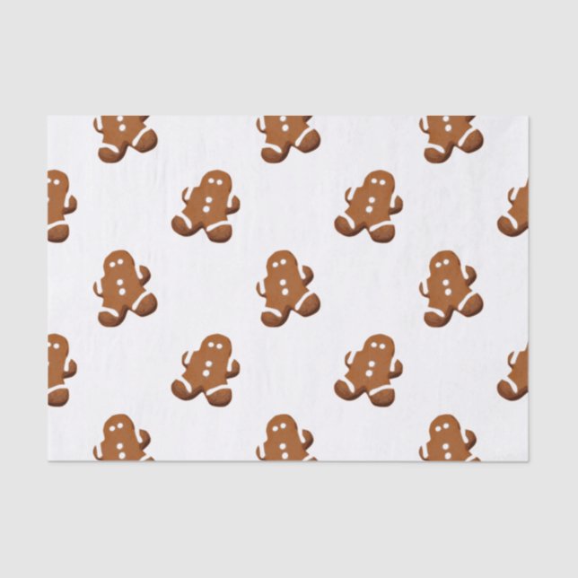 Gingerbread Holiday Tissue Paper (Front)
