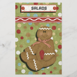 Gingerbread Holidays Recipe Binder-Divider