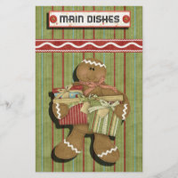 Gingerbread Holidays Recipe Binder-Divider