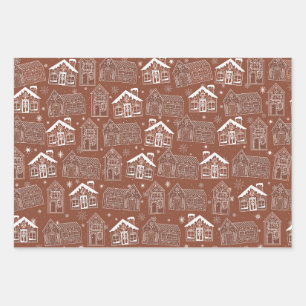 Gingerbread Homes Wrapping Paper
