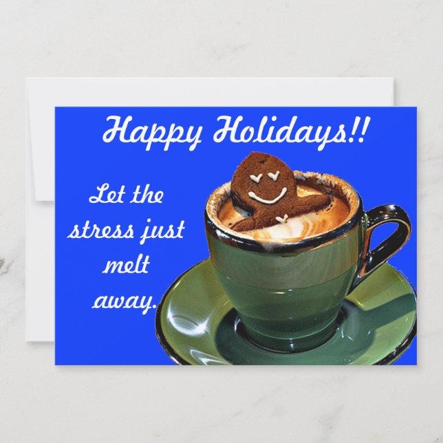 Gingerbread Hot Tub Holiday Card (Front)
