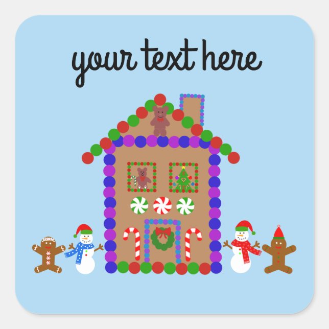Gingerbread House #1 Stickers (Front)