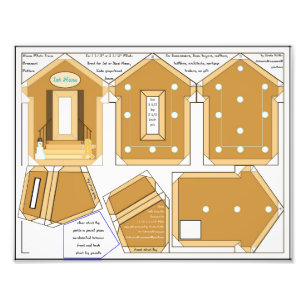 Gingerbread House 1st Home Frame Ornament Craft Photo Print