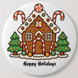 Gingerbread House  6 Cm Round Badge