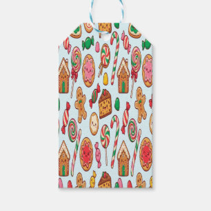 Gingerbread House and Sweets Kids Christmas Gift Tags