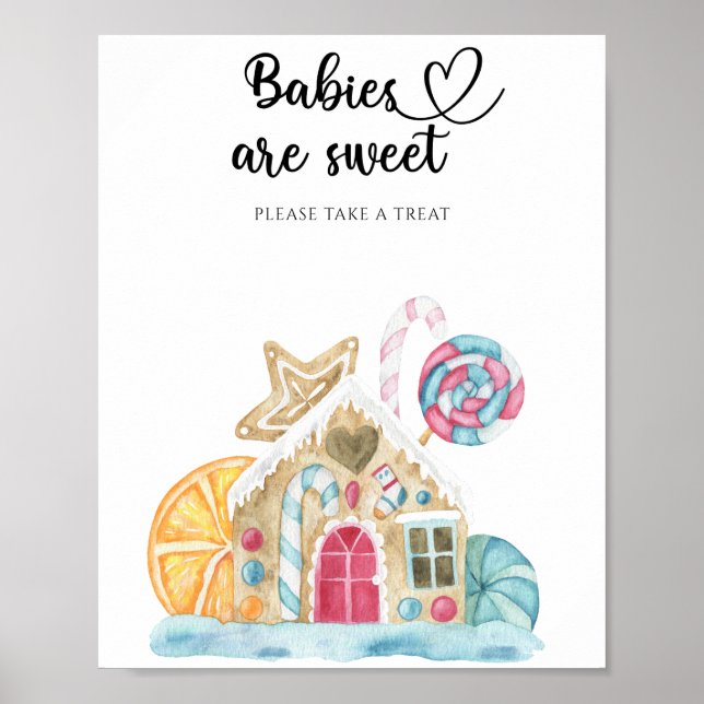 Gingerbread house - babies are sweet  poster (Front)
