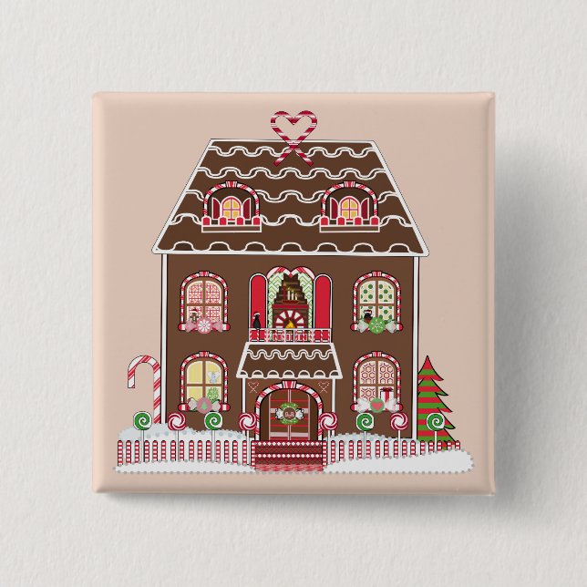 gingerbread house button (Front)