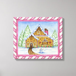 Gingerbread House Canvas Art Print
