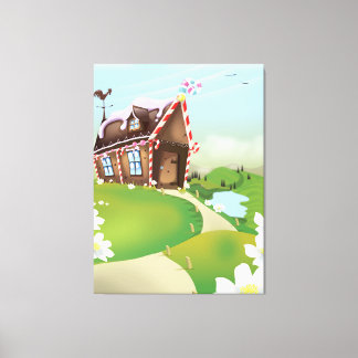 Gingerbread house canvas print
