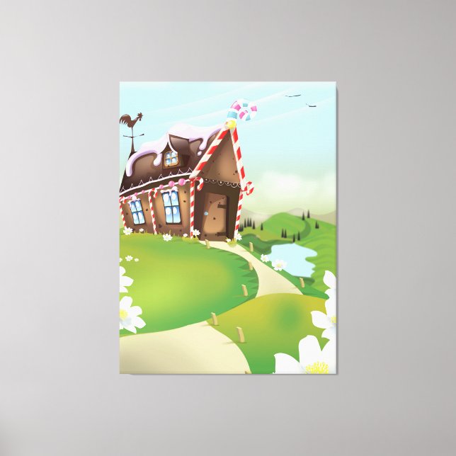 Gingerbread house canvas print (Front)