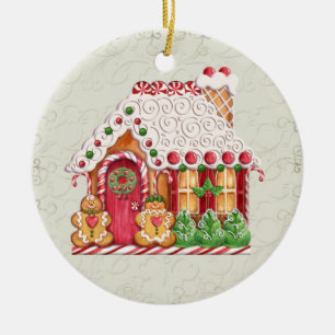 Gingerbread House Ceramic Tree Decoration