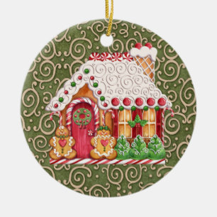 Gingerbread House Ceramic Tree Decoration
