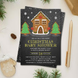 Gingerbread House Christmas Baby Shower Invitation<br><div class="desc">Celebrate in style with these trendy baby shower invitations. The design is easy to personalise with your own wording and your guests will be thrilled when they receive these fabulous invites.</div>