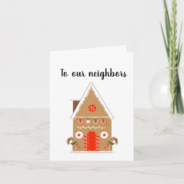 Gingerbread House Christmas Card (Front)