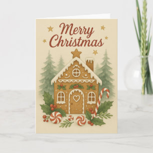 Gingerbread House Christmas Card