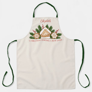 Gingerbread House Christmas Cookie Baking Crew Apron