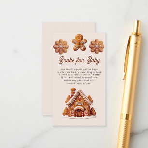 Gingerbread House Christmas Cookie Books for Baby Enclosure Card
