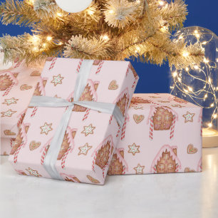 Gingerbread House & Christmas Cookie  Wrapping Paper