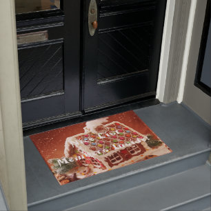 gingerbread house Christmas Doormat