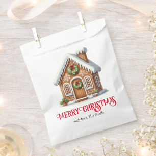Gingerbread House Christmas Favour Bags