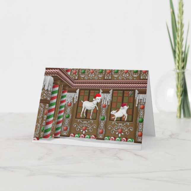 Gingerbread House Christmas Holiday Card (Front)