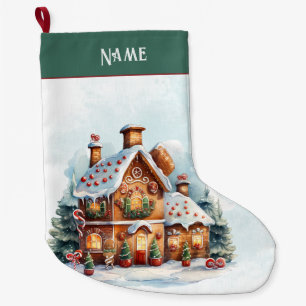 Gingerbread House Christmas Holiday Stocking