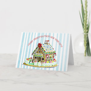 Gingerbread House, Christmas in New York City Card