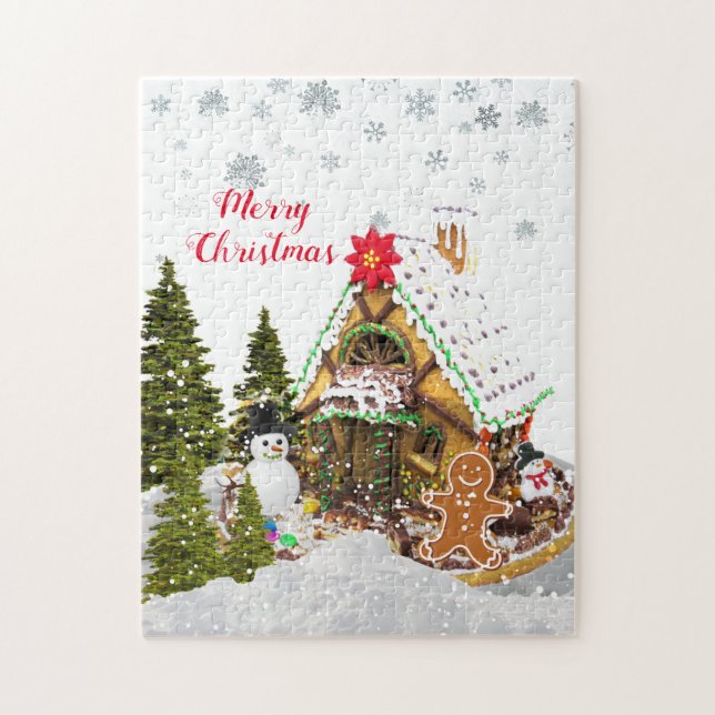 Gingerbread House Christmas Jigsaw Puzzle (Vertical)