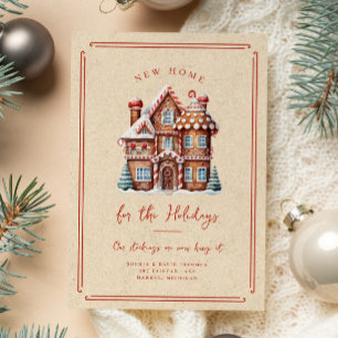 Gingerbread House Christmas Moving Announcement