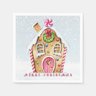 Gingerbread House Christmas Napkin