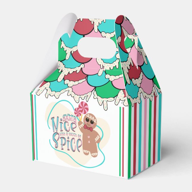 Gingerbread House Christmas Party Favour Box (Front Side)