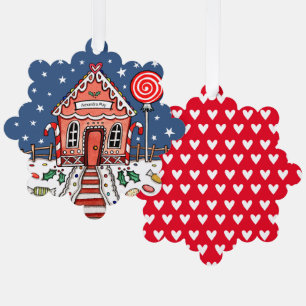 Gingerbread House Christmas Tree Decoration Card