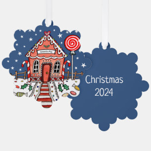 Gingerbread House Christmas Tree Decoration Card