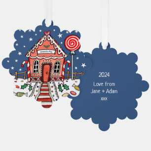 Gingerbread House Christmas Tree Decoration Card